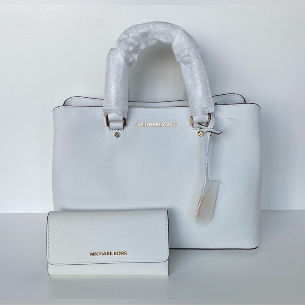 Michael Kors White Bag & Wallet Set